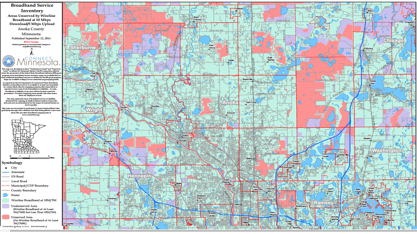 Anoka County Broadband 2014 Update: Nearly complete coverage with help ...